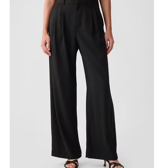 365 High Rise French Terry Sweatpant Trousers Sz Medium Black - Picture 1 of 8